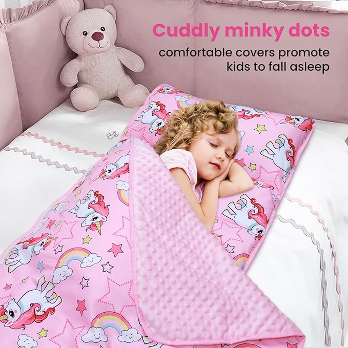 Kids Sleeping Bag Nap Mat with Removable Pillow and Blanket,Extra Thick Large 2 in 1 Slumber Bags for Boys Girls,Toddler Nap Mat for Preschool Daycare Travel Camping