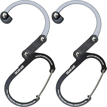 GEAR AID HEROCLIP 360° Swivel Carabiner Gear Clip and Hook (Medium) for Camping, Backpack, Suitcases and Garage Organization