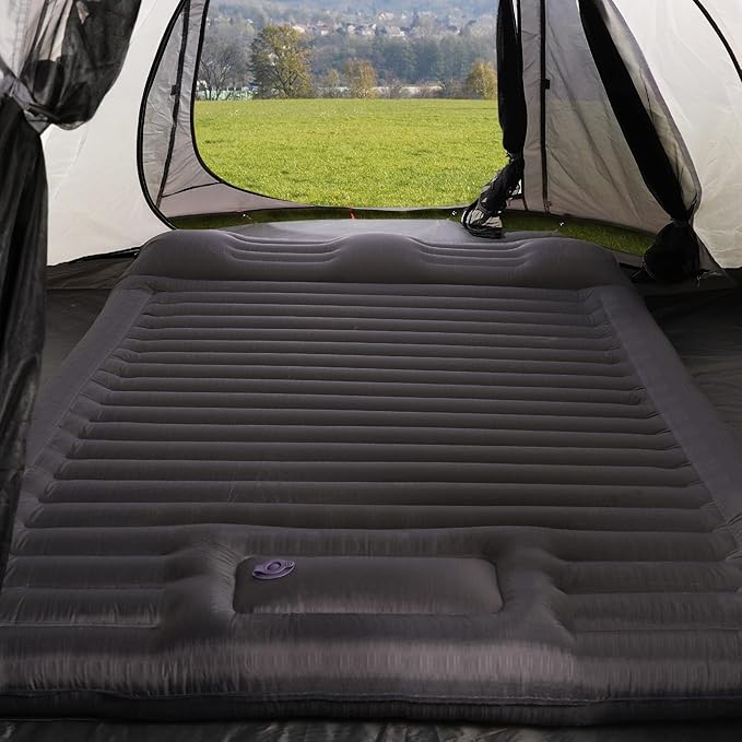 TOBTOS Double Sleeping Pad for Camping, Extra Thick 6" Camping Mattress 2 Person with Pillow Built-in Foot Pump, Inflatable Sleeping Mat for Camping, Backpacking, Hiking, Traveling