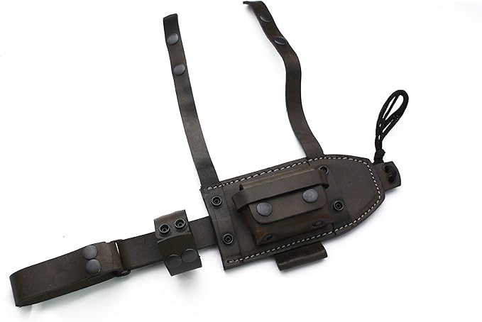 GCS Handmade Brown Bushcraft/Hunter Leather Right/Left Hand Horizontal Knife Knives Sheath - GCS 224