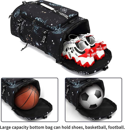 gym duffel bag backpack wrestling bag with shoe compartment 4 kinds of back method waterproof sports walking laptop