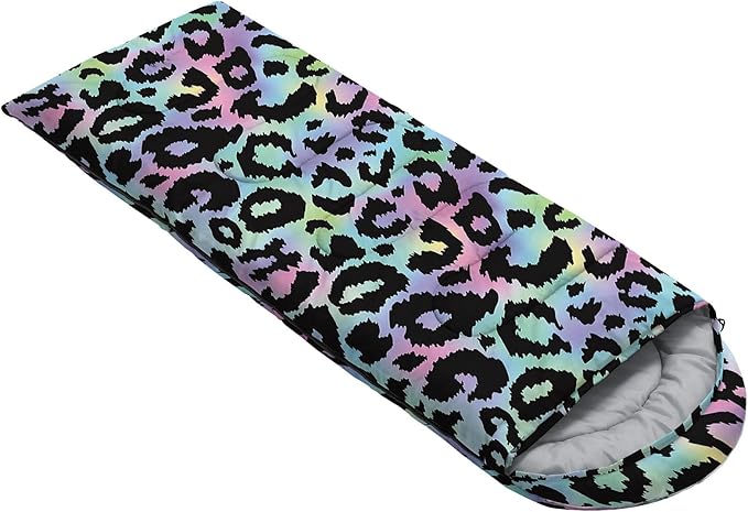 Kids Sleeping Bag for Boys Girls,Cute Puppy Print-Lightweight Warm Portable Outdoor Indoor-Waterproof Cold Weather Resistant Sleeping Bag for Camping Hiking