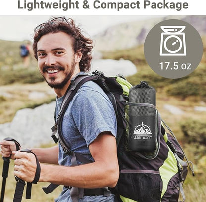 Sleeping Bag Liner,Travel Sheets & Adult Sleep Sack for Backpacking,Hotels & Hostels,Lightweight Single Camping Sleeping Bag Liners for Travel