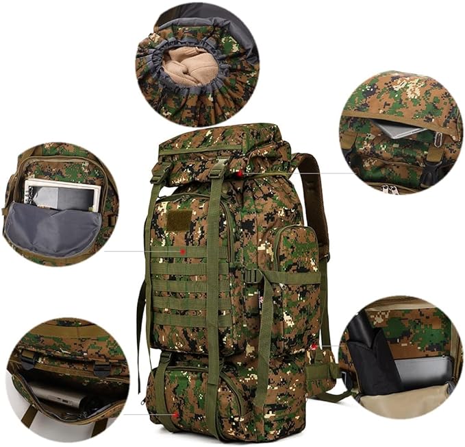 Hiking Backpack for Men 70L/100L Camping Backpack Military Rucksack Molle 3 Days Assault Pack for Climbing