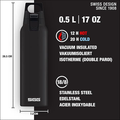 SIGG - Thermo Flask Hot & Cold ONE - Insulated Water Bottle - Tea Filter - Leakproof - BPA-Free - Stainless Steel - 17Oz
