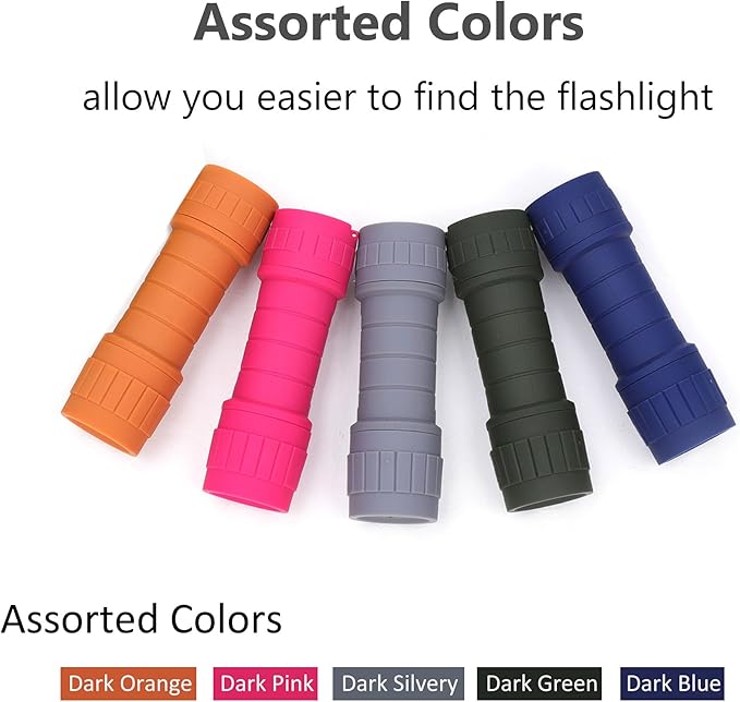 10-Pack Professional Outdoor Mini Flashlights Set, Super Bright 100 Lumen LED Flashlights for Kids, Small Flashlights Pack with 30-Piece AAA Dry Batteries Included