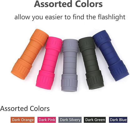 10-Pack Professional Outdoor Mini Flashlights Set, Super Bright 100 Lumen LED Flashlights for Kids, Small Flashlights Pack with 30-Piece AAA Dry Batteries Included