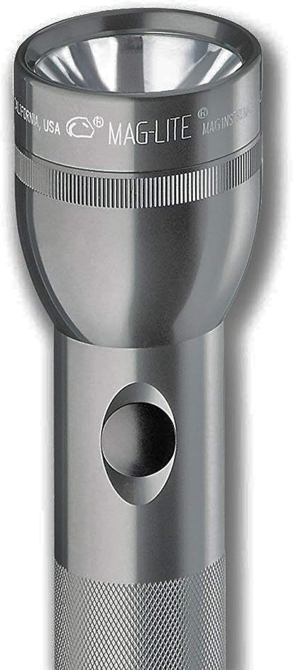 Maglite Heavy-Duty Incandescent 3-Cell D Flashlight in Display Box, Gray