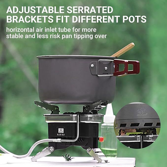 Bulin Camping Stove Burner 3500W/3800W/5800W/6800W/18000W Adjustable Ultralight Backpacking Stove Windproof Camp Portable Propane Stove for Camping Hiking Backpack Outdoor