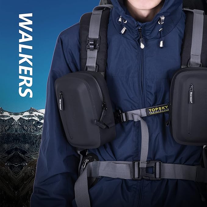 WILD HEART Airtight and Waterproof Small Bag for Medicines/Phone/purse bag- Hang on Waist (Black)