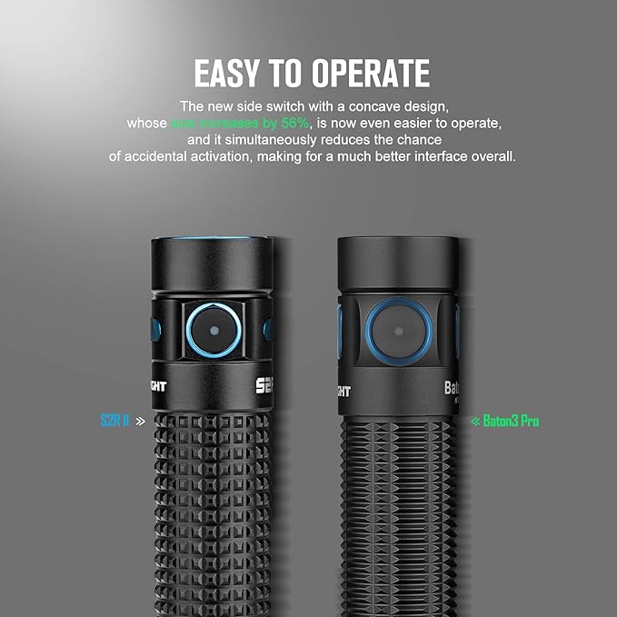 OLIGHT Baton3 Pro 1500 Lumens EDC Rechargeable Flashlights with MCC3, Compact Pocket Flashlight with L-Shape Stand and High Performance LED for Camping and Emergency(Cool White Light: 5700~6700K)