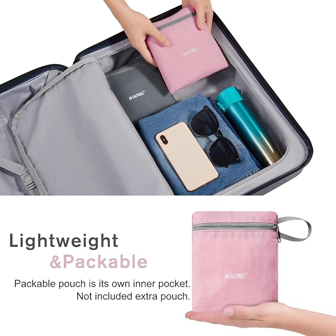 G4Free 10L/15L Hiking Backpack Lightweight Packable Hiking Daypack Small Travel Outdoor Foldable Shoulder Bag(Pink)