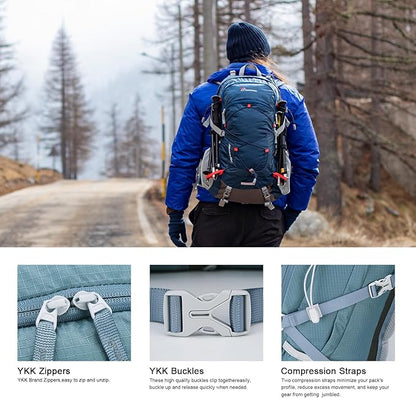 MOUNTAINTOP 40L Hiking Backpack Travel Daypack with Rain Cover for Outdoor Backpacking, Camping