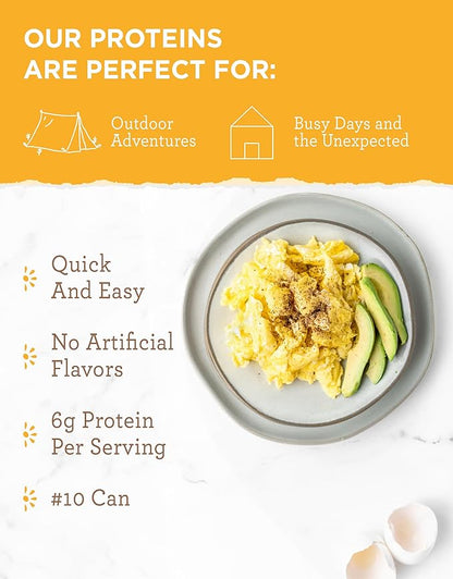READYWISE - Simple Kitchen, Powdered Eggs, 72 Servings, Emergency Food Supply, Dehydrated Food, Baking Supplies, Camping Meals, Survival Food, 10 Can Egg Powder, Dehydrated Eggs Powder
