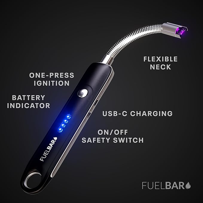 2.0 USB Type-C Lighter BBQ Candle Lighter Electric Lighter Rechargeable USB-C Lighter with Long Flexible Neck for Candles Incense Gas Stoves Grill Camping Barbecue Fireworks