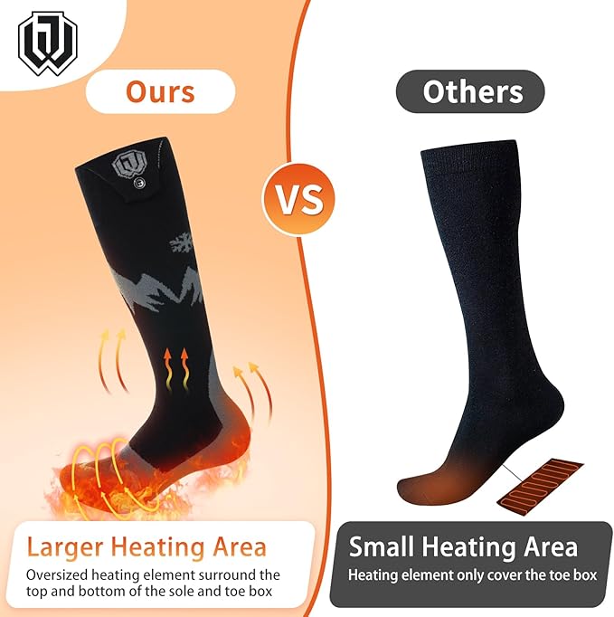 Heated Socks for Men Women with APP Control Rechargeable Electric Heating Socks Washable Foot Warmer for Winter Hunting Skiing Fishing Climbing Hiking 5000mAh Battery