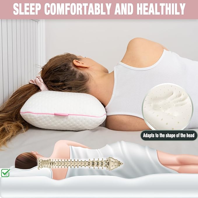 Travel & Camping Comfortable Memory Foam Pillow with Extra Cotton Cover – Easy to Carry Portable Bag
