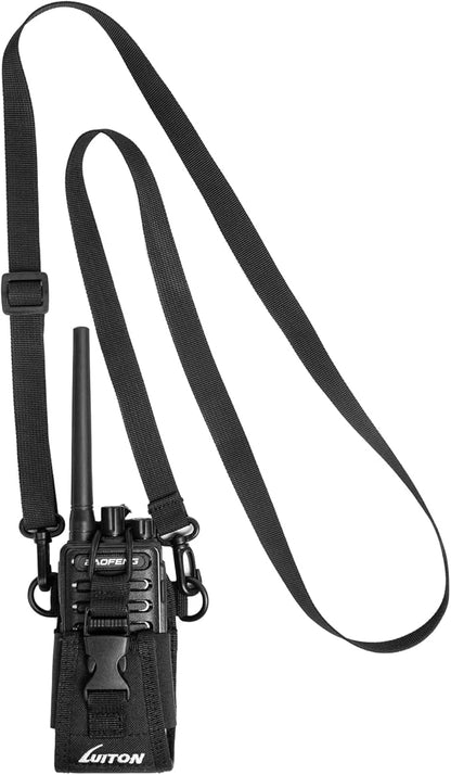 LUITON Radio Holder Walkie Talkie Pouch Molle Radio Pouch BaoFeng Radio Holster Strap Radio Case for Duty Belt Compatible with BaoFeng UV5R 888S F8HP Kenwood Icom HYT Arcshell Retevis H777 (2 Pack)