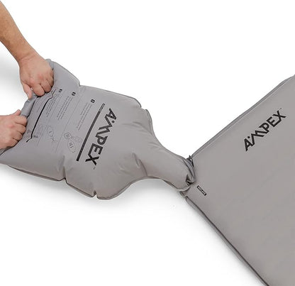 AMPEX Camping Pad Self Inflating | Camping Mattress, Sleeping Pad for Camping, Backpacking, Hiking, Air & Foam Filled, Camping Bed for Tents & Cot, Camping, Backpacking Gear (Long/Wide Size)