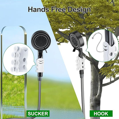 PChero Portable Camping Shower, Outdoor Electric Shower Pump with 5200mah USB Rechargeable Battery, Camping Shower Head Nozzle for Hiking, Traveling, Washing