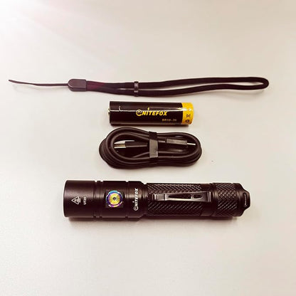 Rechargeable LED Flashlight Bright Pocket Flashlight 1500LM Handheld Flashlight Waterproof for Everyday Carry Indoor/Outdoor Hiking,Camping,Security,Emergency...(UT20)