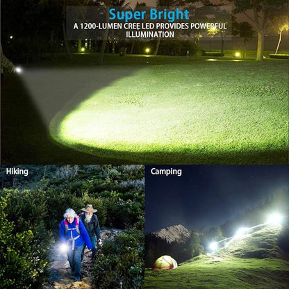 Flashlights USB Rechargeable, Tactical Led Flashlight, 4 Models, Zoomable, Waterproof, High Lumens Flashlight with Clip for Camping, Hiking and Outdoor