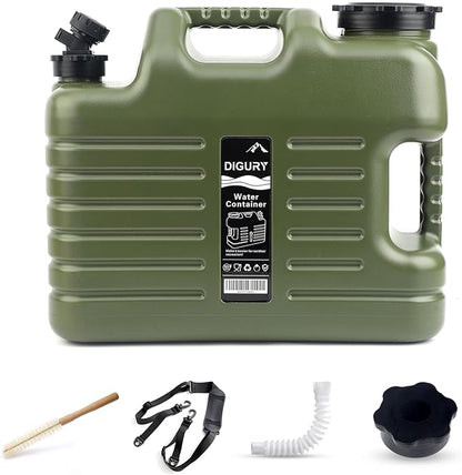 4.8 Gallon Water Jug, BPA Free Camping Water Container with Spigot Upgraded Portable Water Storage No Leakage Containers for Outdoor Hiking Camping Picnic Supplies