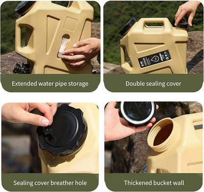 Water Storage Containers, Camping Water Container, Portable Water Tank with Faucet Camping Bucket with Tap Water Jug with Spigot BPA Free Emergency Water Storage