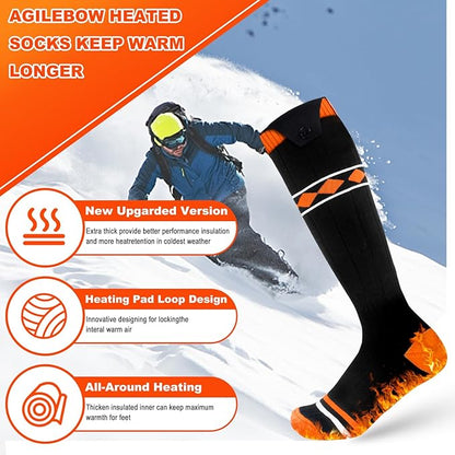 Heated Socks for Men Women,5000mAh Rechargeable Foot Warmer Electric Heating Socks with 3 Heating Settings & App Remote Control Thermal Electric Socks,Warm Socks for Hunting Skiing Camping Hiking