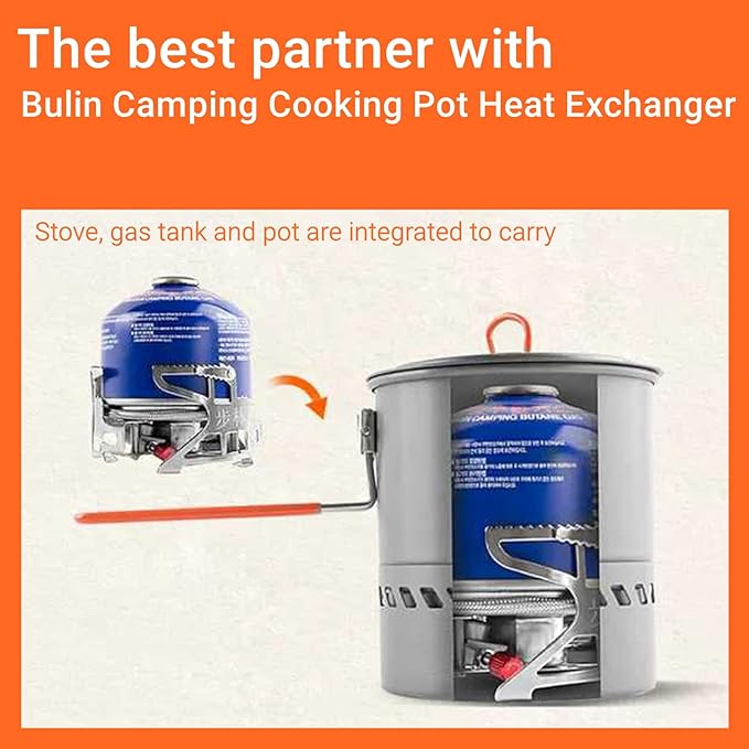 Bulin Camping Gas Stove Burner 3500W/3800W/5800W/6800W/18000W Adjustable Ultralight Backpacking Stove Windproof Camp Portable Propane Stove for Camping Hiking Backpack Outdoor