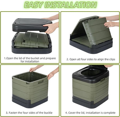 Updated XXXL Portable Toilet for Camping, Extra Large Camping Toilets Portable Potty for Adults Porta Potty Camp Toilet Portable Bathroom for Boat/Hiking/Long Trips/Caravans