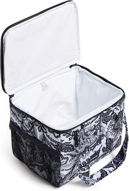Vera Bradley Women's Recycled Ripstop Lunch Cooler, Java Navy & White, One Size