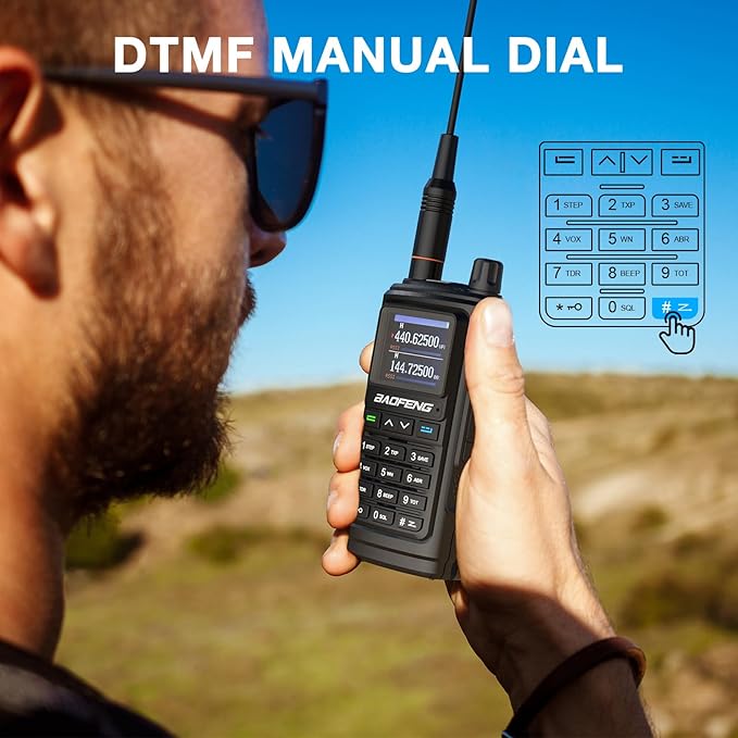 BAOFENG UV-17R Two Way Radio, Dual Band 144-148/420-450Mhz Handheld Ham Radio with Standard Antenna & High Gain Long Antenna, 1800mAh Li-ion Battery, 999 Channels, Manual DTMF, VOX, Support Chirp