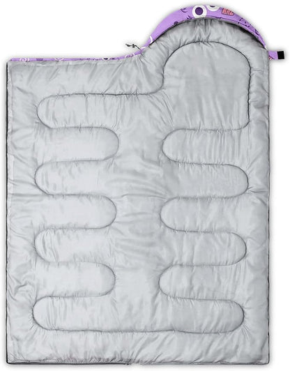 Kids Sleeping Bag for Boys Girls,Cute Puppy Print-Lightweight Warm Portable Outdoor Indoor-Waterproof Cold Weather Resistant Sleeping Bag for Camping Hiking