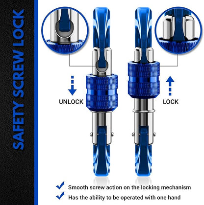 12kN (2697 lbs) Heavy Duty, Locking, Auto Locking, Wiregate Carabiner Clips, for Securing Pets, Outdoor, Camping, Hiking, Hammock, Dog Leash Harness, Keychains