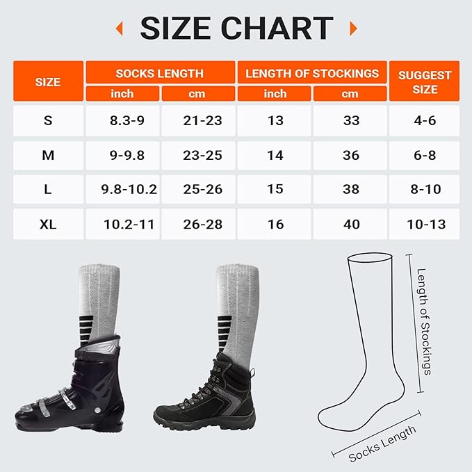 Heated Socks for Women Men Rechargeable Washable, Battery Electric Heated Socks Foot Warmers with APP Control for Skiing Hunting Riding Camping Fishing Hiking Outdoor Work