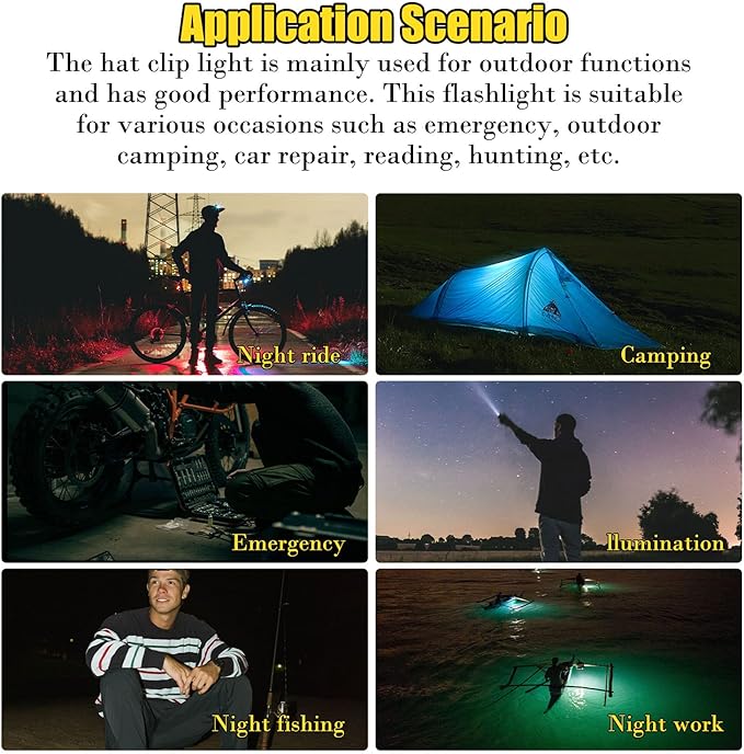 Sutekus Mini COB 500 Lumens Flashlight Auto Sensor LED Light USB Rechargeable 5 Modes Bright Pocket Clip-on Flashlight with Magnet Base Folding Bracket and Bottle Opener for Camping Hiking (Green)