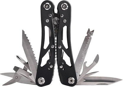 Kaba 12-in-1 Multitool Pliers of Fishing Tools, Professional Stainless Steel Multitool Pliers,Pocket Knife,Bottle Opener,Apply to Survival,Camping, Hunting and Hiking DIY Gifts for Men