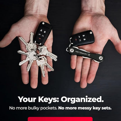KeySmart Rugged Key Organizer for Men - Compact Multi-Tool Key Holder with Bottle Opener and Pocket Clip (Up to 14 Keys)