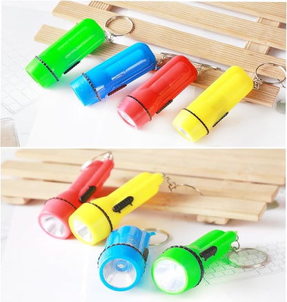 Winbar Mini Flashlight Keychain, 24PCS Bulk Assorted Colors Toy Flashlight for Hiking Camping Party for Kids Night Reading Party Camping Emergency and Hunting