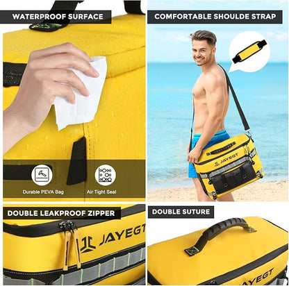 Kayak Cooler Behind Seat - Waterproof Cooler Bag Compatible with Lawn-Chair Seat Kayak，Kayak Accessories Camping Cooler, Portable Ice Chest for Fishing, Beach,Picnic, Trips