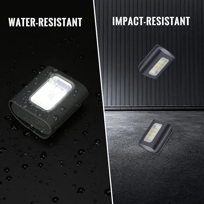 Clip on Running Lights, 2Pack Rechargeable Night Light with Strong Magnet Reflective, LED Running Lights 3 Modes Brightness with Red Strobe for Runners Joggers Camping Hiking Walking Outdoor Adventure