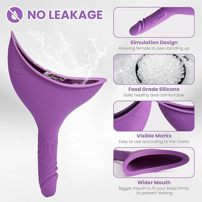Female Urinal Pee Cloth Set, Portable Female Urination Device, Pee Funnel for Female