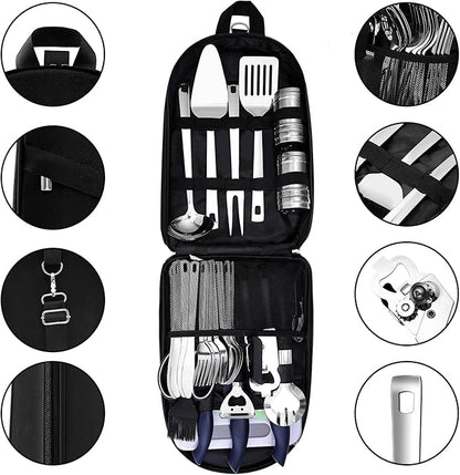 Camping Essentials Camping Accessories Gear Must Haves Camper Tent Camping Kitchen Rv Cooking Set Camping Cooking Utensils Set Supplies Gadgets Outdoor Stove Portable Picnic Gifts BBQ Stuff