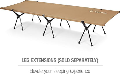 Helinox Cot One Lightweight, Compact, Collapsible, Portable Camping Cot, Regular, Coyote Tan