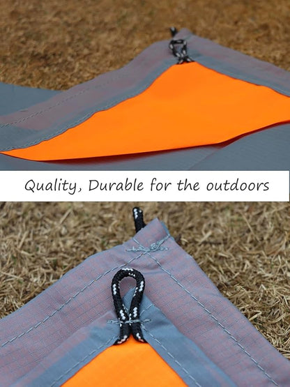 Orga'Neat Pocket Picnic Blanket, Sandproof Lightweight Pocket Camping Tarp, 55″x60″ Foldable & Fits into Small Bag, Water Resistant Washable Quick Dry Compact Beach Mat for Outdoor Recreation
