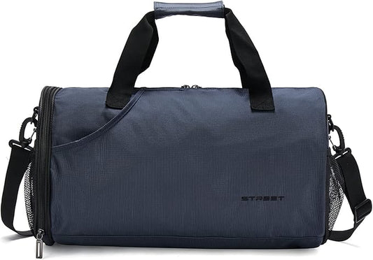Sports Gym Bag for Men Women with Wet Pocket & Shoes Compartment,Small Travel Duffel Bag