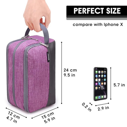 Toiletry Bag for Men/Women Hanging Dopp Kit Water Resistant Shaving Bag Small Toiletry Bag for Traveling (purple)