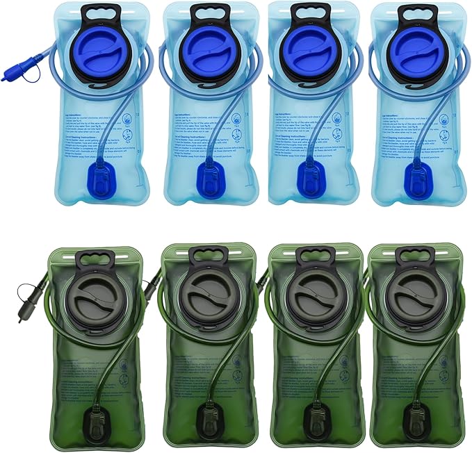 1/2/4/8 Pack Hydration Bladder, 1.5L/2L/2.5L/3L Water Reservoir, Leakproof Water Bladder Hydration Pack, Large Opening Water Storage Bladder Bag, for Cycling Hiking Camping