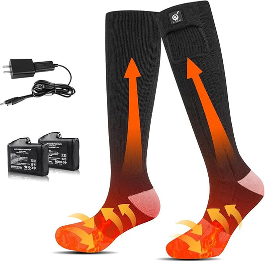 Heated Socks Men Women Battery Sock for Cold Feet Thermal Electric Socks for Camping Winter Footwarmers